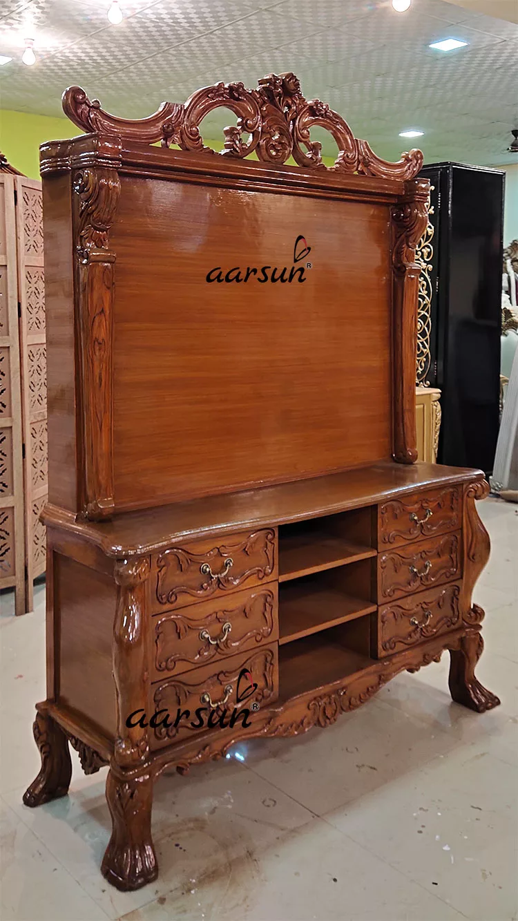 Handcrafted Classic TV Console – LED Display Unit view 4