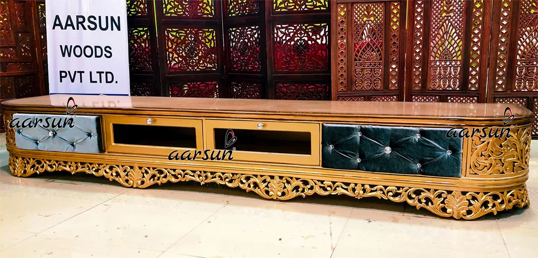 Handcrafted Custom Made Console TV Unit view 3
