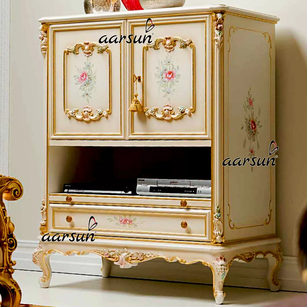 Handcrafted Wood Side Cabinet / TV Unit