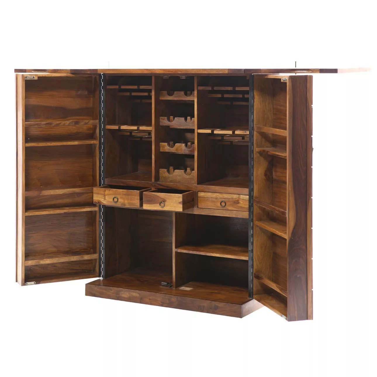 Handmade Wooden Bar Cabinet / Wine Rack view 3