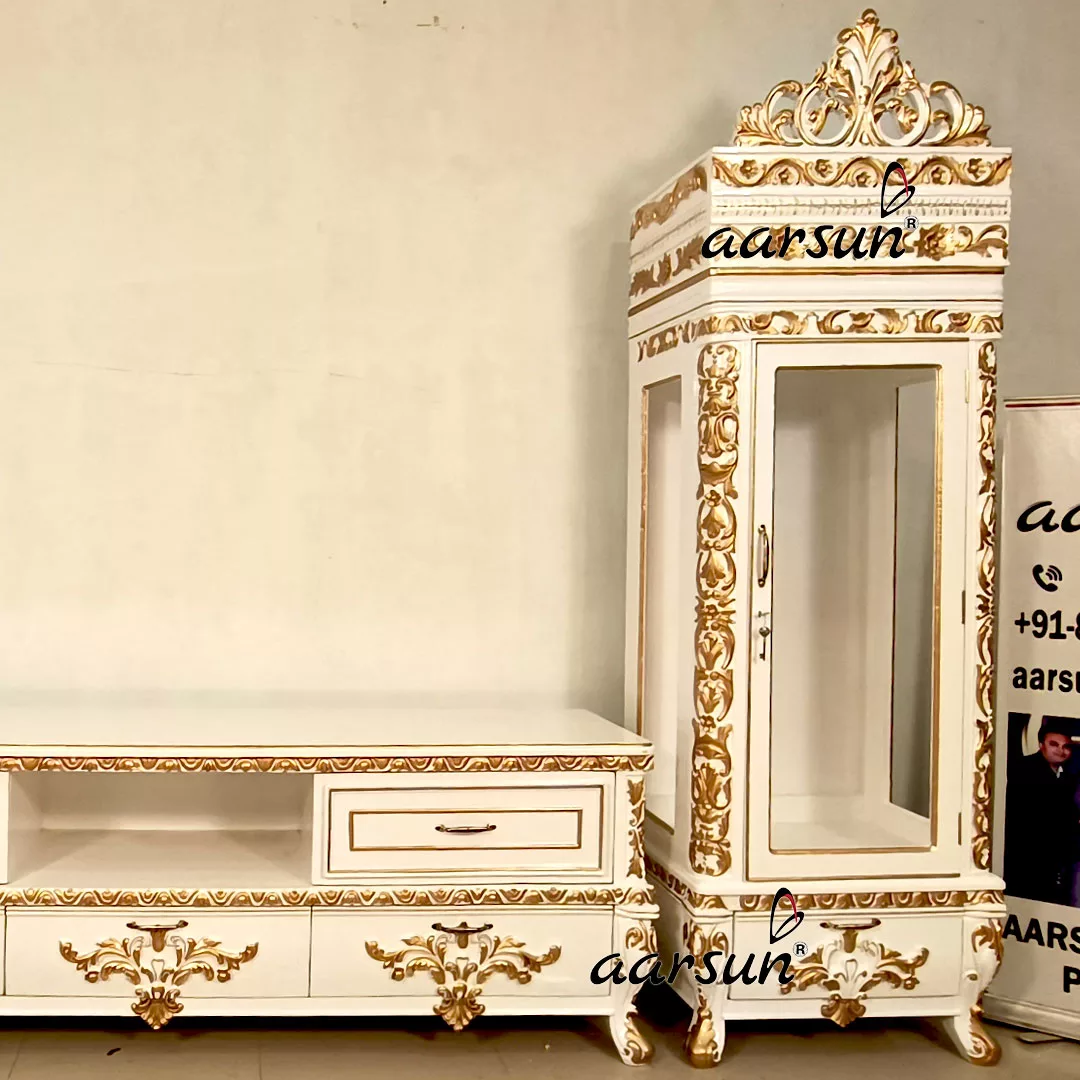 Modern Design Tv Unit with Showcase view 6