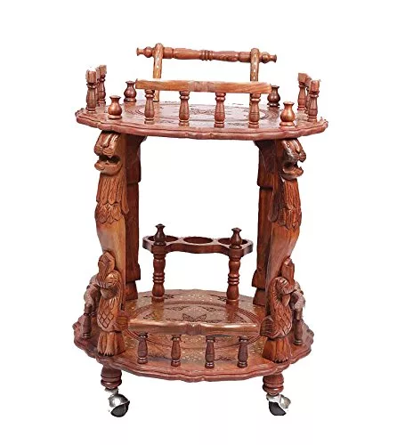 Round Serving Cart with wheels