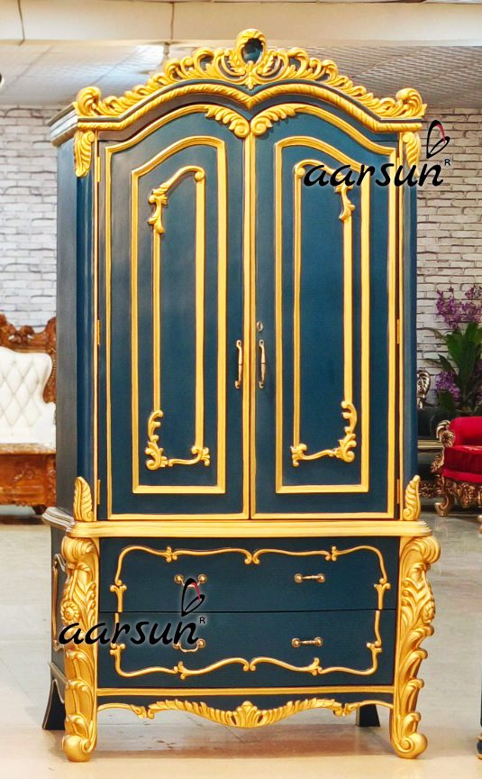 Wonderful Wardrobe in Persian Teal, Wooden Almirah view 4