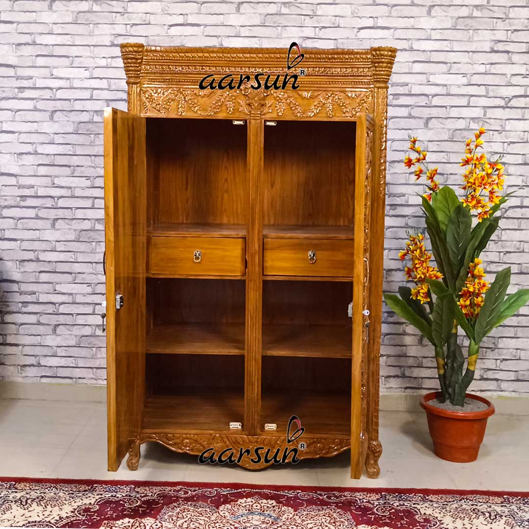 Wooden Almirah with Hidden Drawers view 3