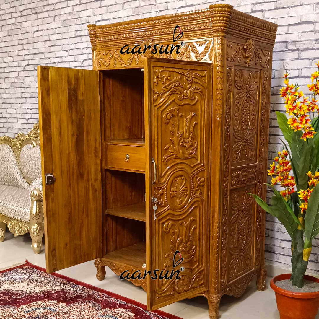 Wooden Almirah with Hidden Drawers view 5