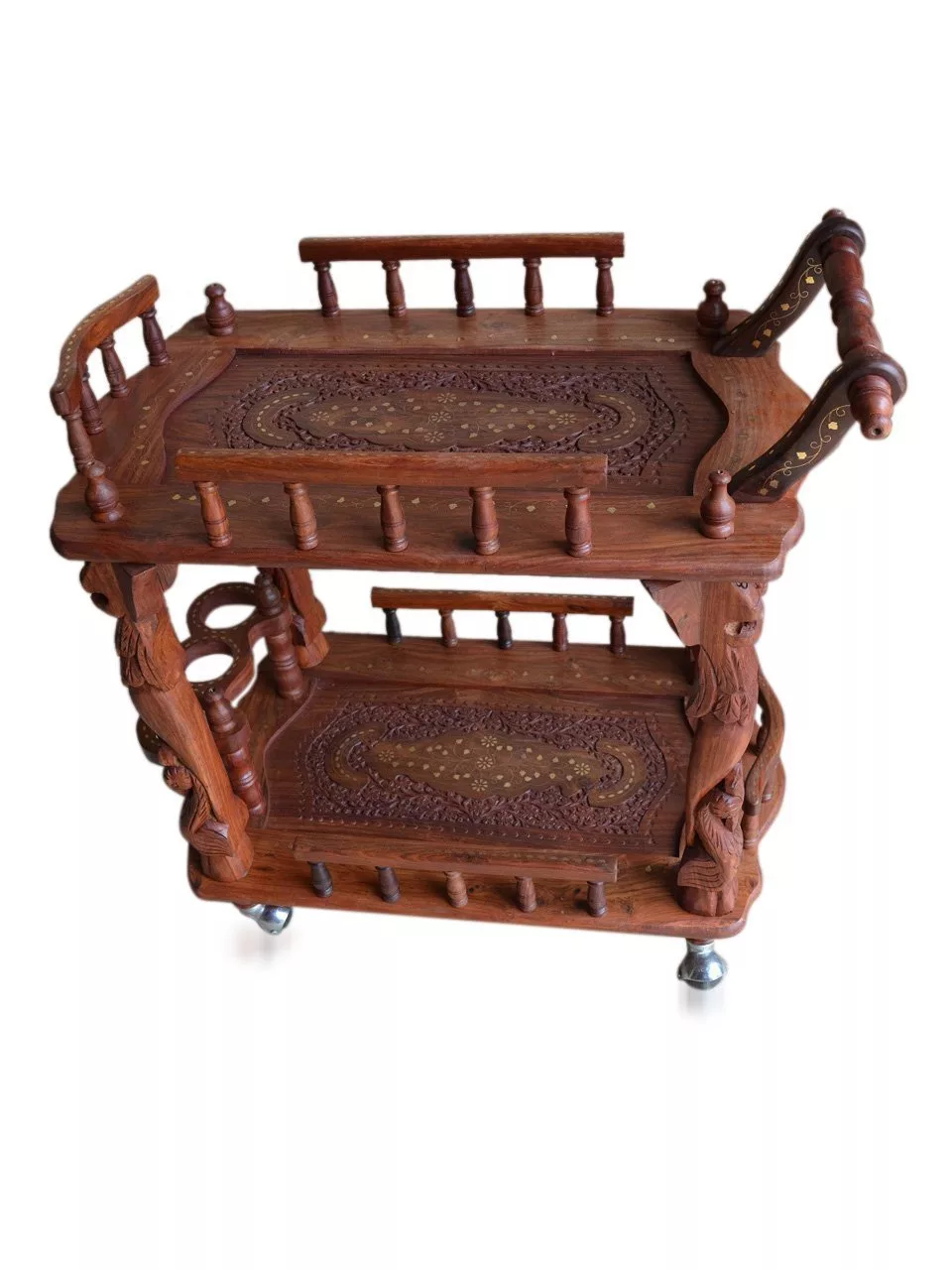 Wooden Kitchen Trolley Design view 4